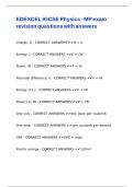 EDEXCEL IGCSE Physics - MP exam revision questions with answers
