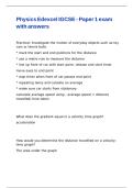 Physics Edexcel IGCSE - Paper 1 exam with answers