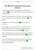 FIN 300 exam 2 Questions and Correct  Answers 