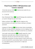 Final Exam NPRO 1100 Questions and  Correct Answers 