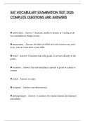 SAT VOCABULARY EXAMINATION TEST 2026 COMPLETE QUESTIONS AND ANSWERS