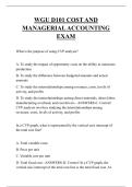 WGU D101 COST AND MANAGERIAL ACCOUNTING EXAM QUESTIONS AND ANSWERS 2025