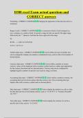 D388 excel Exam actual questions and  CORRECT answers