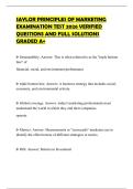 SAYLOR PRINCIPLES OF MARKETING EXAMINATION TEST 2026 VERIFIED QUESTIONS AND FULL SOLUTIONS GRADED A&plus;