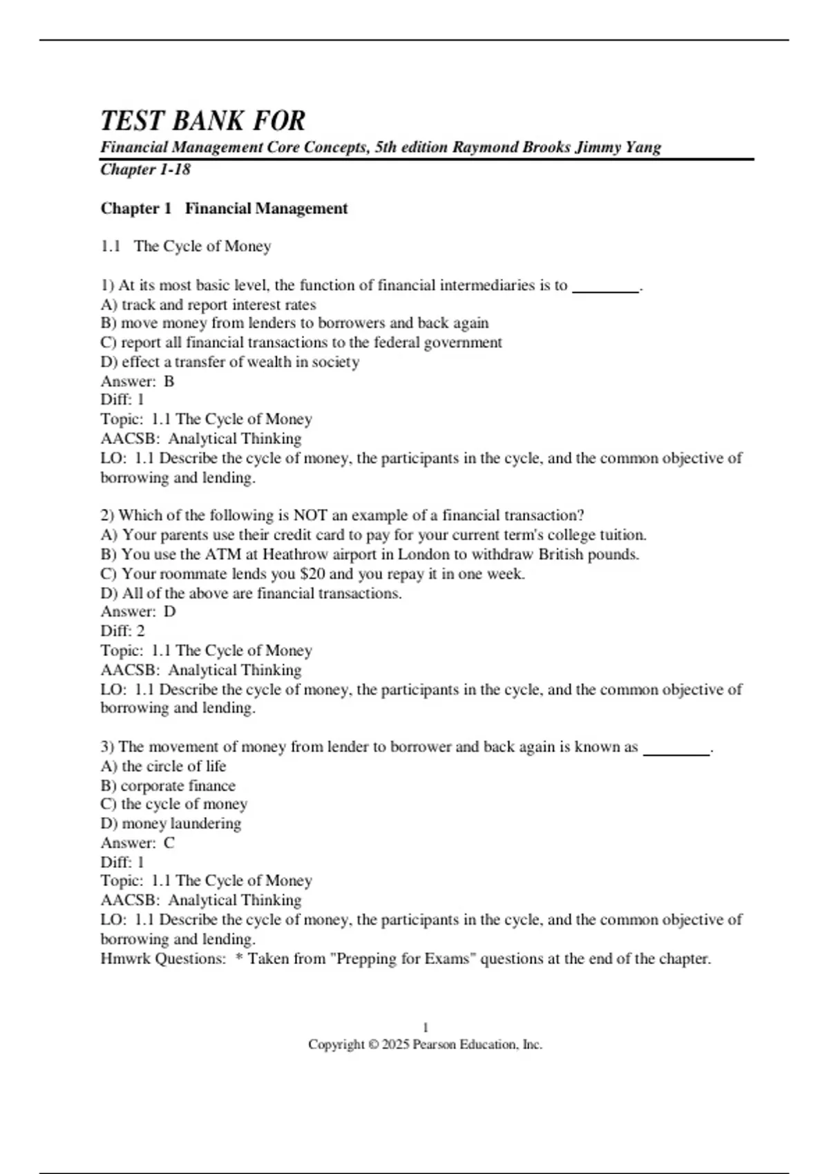 Financial Management: Core Concepts (5th Edition) – Raymond Brooks ...