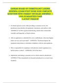 Kansas Board Of Cosmetology License  Renewal EXAM STUDY GUIDE 2026 COMPLETE  QUESTIONS WITH CORRECT DETAILED ANSWERS &vert;&vert;  100&percnt; GUARANTEED PASS  <LATEST VERSION> 