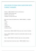 WVU BCOR 370 FINAL EXAM QUESTIONS WITH CORRECT ANSWERS