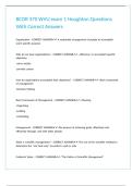 BCOR 370 WVU exam 1 Houghton Questions With Correct Answers