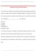 OEC 6th Edition Written Exam &ndash; 300 Comprehensive Questions and Verified Solutions &lpar;2025&sol;2026&rpar;