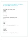 Communication Strategy BCOR 1030 Exam Questions With Correct Answers&period;