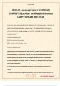 MCOLES Licensing Exam &lpar;2 VERSIONS&rpar; COMPLETE Questions and Detailed Answers LATEST UPDATE THIS YEAR