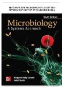 Test Bank for Microbiology&colon; A Systems Approach&comma; 6th Edition by Marjorie Kelly Cowan & Heidi Smith