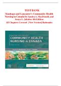 Test Bank &ndash; Stanhope and Lancaster&rsquo;s Community Health Nursing in Canada &lpar;4th Edition&comma; by Sandra A&period; MacDonald & Sonya L&period; Jakubec&rpar; &ndash; Complete All Chapters with Rationales &vert; Verified New Version &vert; Latest 2025&sol;2026 Edition