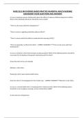 NURS 3311 RN EVIDENCE-BASED PRACTICE IN MENTAL HEALTH NURSING ASSESSMENT EXAM