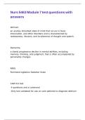 Nurs 5463 Module 7 test questions with answers
