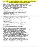 CON 0130 Services Acquisition Exam with all Correct & 100&percnt; Verified Answers&vert; Guaranteed to Pass
