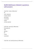 NURS 5463 Exam 1 Module 1 questions with answers