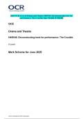 2025 OCR A Level Drama and Theatre H459&sol;46&colon; Deconstructing texts for performance&colon; The Crucible June MARK SCHEME