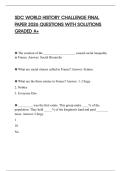 SDC WORLD HISTORY CHALLENGE FINAL PAPER 2026 QUESTIONS WITH SOLUTIONS GRADED A&plus;