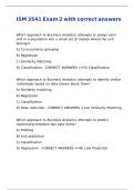 ISM 3541 Exam 2 with correct answers