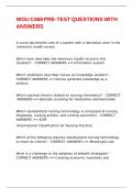 WGU C468 PRE-TEST QUESTIONS WITH ANSWERS