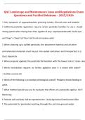QAC Landscape and Maintenance Laws and Regulations Exam &ndash; Questions and Verified Solutions &lpar;2025&sol;2026&rpar;