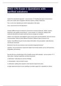 NSCI 175 Exam 1 Questions with verified solutions 