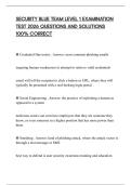 SECURITY BLUE TEAM LEVEL 1 EXAMINATION TEST 2026 QUESTIONS AND SOLUTIONS 100&percnt; CORRECT