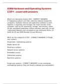 D386 Hardware and Operating Systems COPY – exam with answers