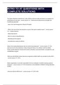 INTRO TO AT QUESTIONS WITH COMPLETE SOLUTIONS