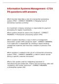 Information Systems Management - C724 PA questions with answers&period;