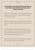 ILTS 206 EARLY CHILDHOOD EDUCATION EXAM ALL QUESTIONS AND VERIFIED SOLUTIONS LATEST UPDATE THIS YEAR