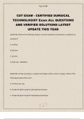 CST EXAM - CERTIFIED SURGICAL TECHNOLOGIST Exam 