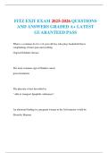 FITZ EXIT EXAM 2025-2026 QUESTIONS AND ANSWERS GRADED A&plus; LATEST GUARANTEED PASS