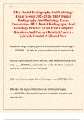 BDA Dental Radiography and Radiology Exam 2025 &vert; Actual Exam Guide &vert; 400&plus; Q&A &vert; Graded A&plus;