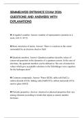 SEMMELWEIS ENTRANCE EXAM 2026 QUESTIONS AND ANSWERS WITH EXPLANATIONS