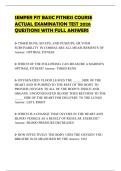 SEMPER FIT BASIC FITNESS COURSE ACTUAL EXAMINATION TEST 2026 QUESTIONS WITH FULL ANSWERS