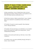 SEMPER FIT BASIC FITNESS COURSE EXAM SCRIPT 2026 QUESTIONS WITH 100&percnt; CORRECT ANSWERS GRADED A&plus;