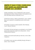 SEMPER FIT BASIC FITNESS COURSE EXAM STUDY GUIDE 2026 QUESTIONS AND ANSWERS 100&percnt; ACCURATE