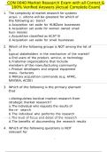 CON 0040 Market Research Exam with all Correct & 100&percnt; Verified Answers &vert;Actual Complete Exam&vert; Already Graded A&plus;