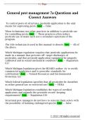 General pest management 7a Questions and  Correct Answers 