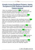 Georgia Access Enrollment Partners&colon; Agents&comma;  Navigators & EDE Platforms Questions and  Correct Answers