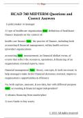 HCAD 760 MIDTERM Questions and  Correct Answers 