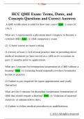 HCC QME Exam&colon; Terms&comma; Dates&comma; and  Concepts Questions and Correct Answers