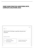 CDMP EXAM PRACTICE QUESTIONS WITH COMPLETE SOLUTIONS 2025