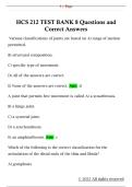 HCS 212 TEST BANK 8 Questions and  Correct Answers 