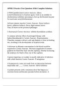 APMLE Practice Test Questions With Complete Solutions