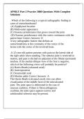 APMLE Part 2 Practice 2008 Questions With Complete Solutions