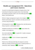 Health care management CH&period; 1 Questions  and Correct Answers