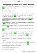 heat pumps Questions and Correct Answers 